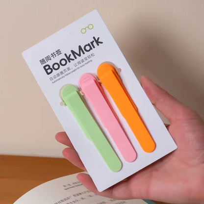Automatic Bookmark, Silicone Reading Bookmark, Colorful Bookmark, Ideal Gift for Book Lovers, Essential Reading Accessory