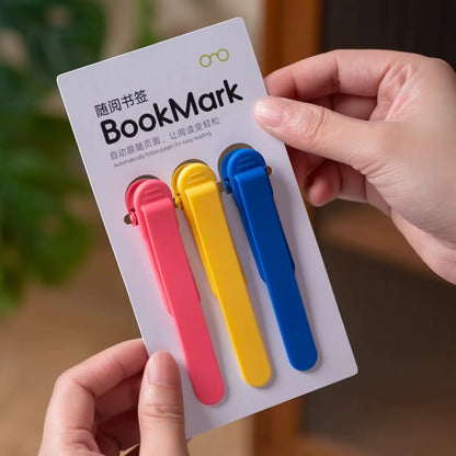 Automatic Bookmark, Silicone Reading Bookmark, Colorful Bookmark, Ideal Gift for Book Lovers, Essential Reading Accessory