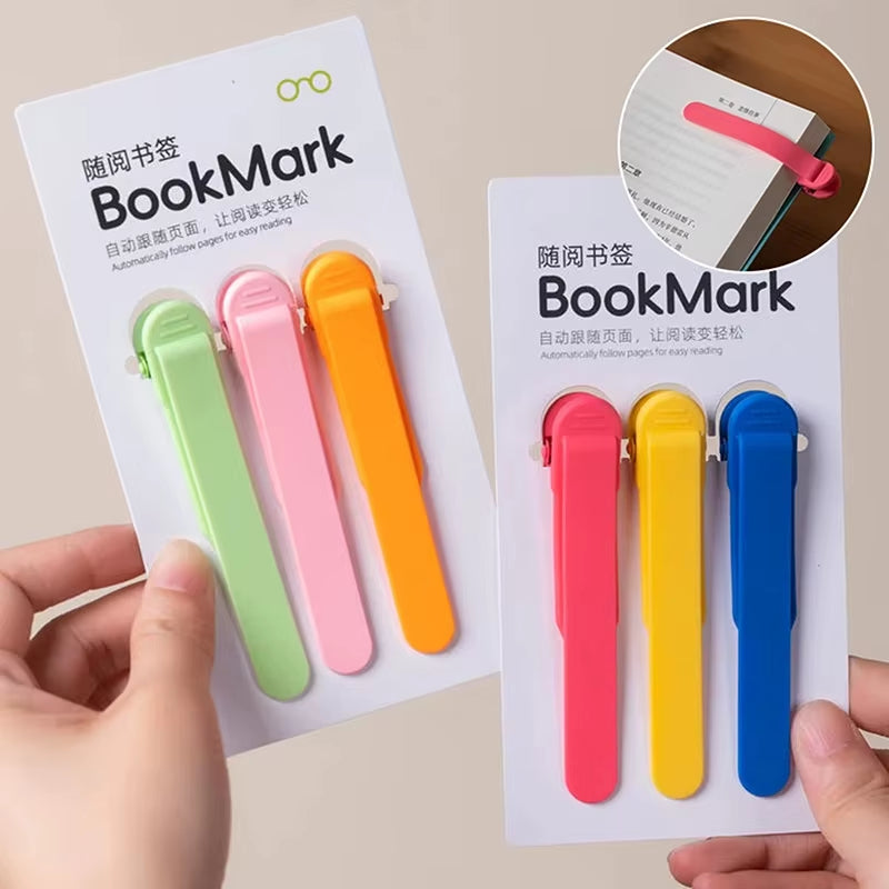 Automatic Bookmark, Silicone Reading Bookmark, Colorful Bookmark, Ideal Gift for Book Lovers, Essential Reading Accessory