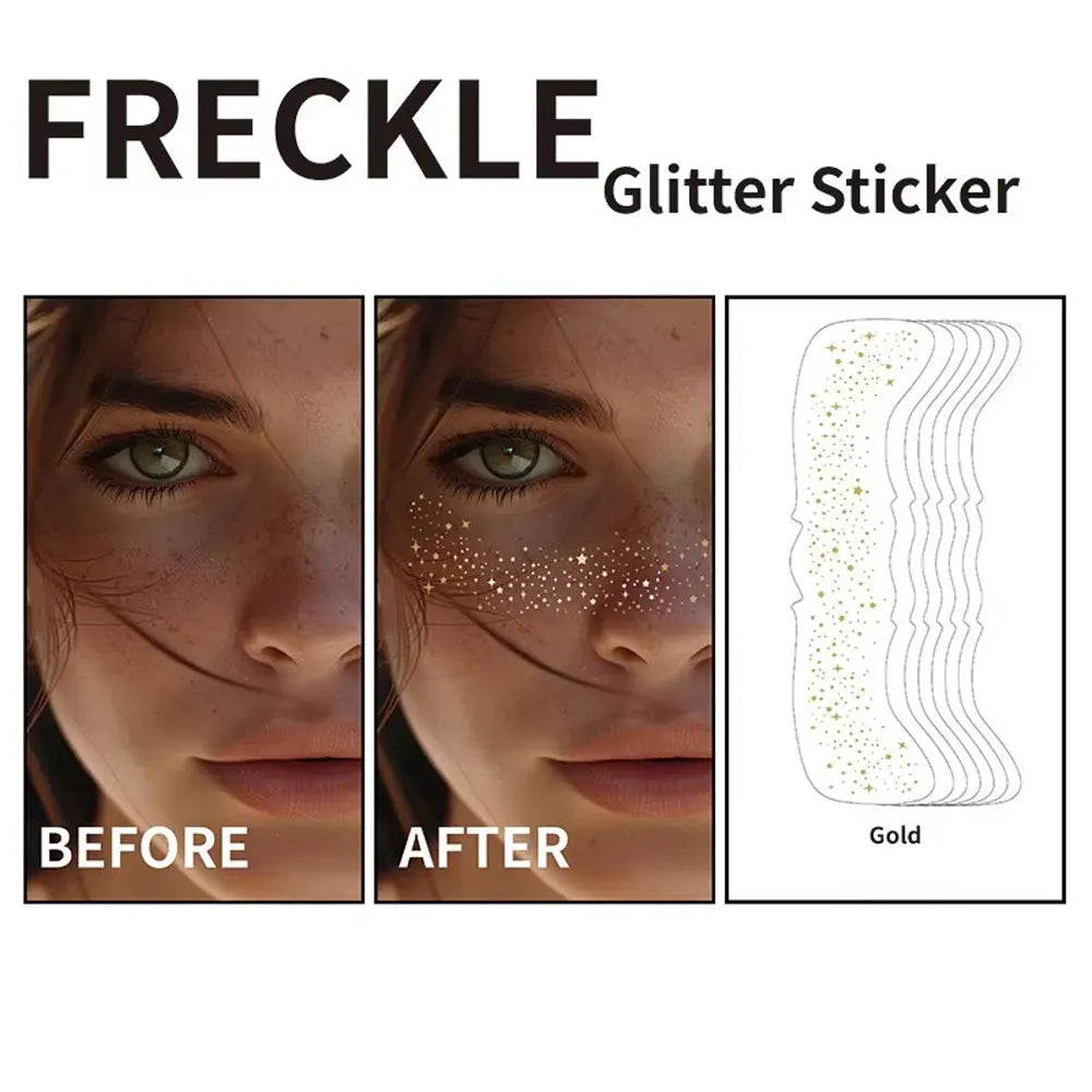 6Pcs Fake Freckle Stickers for Women Face Makeup