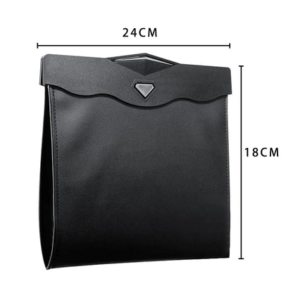Car Front Seat LED Waterproof Magnetic Adsorption Garbage Bin