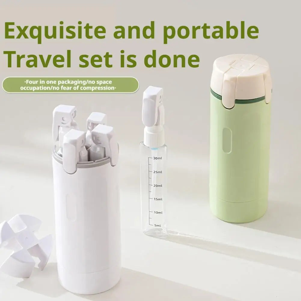 4 in 1 Travel Dispenser Portable Travel Bottles Leak Proof Leakproof Travel Container for Perfume Shampoo Conditioner Lotion
