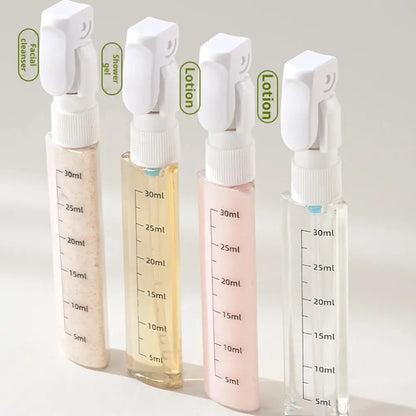 4 in 1 Travel Dispenser Portable Travel Bottles Leak Proof Leakproof Travel Container for Perfume Shampoo Conditioner Lotion