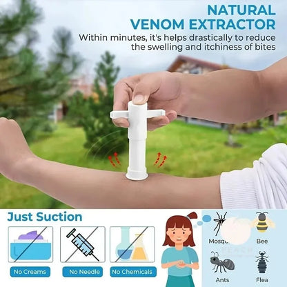 Suction Tool, Remover - Bug Bites and Bee/Wasp Stings, Natural Insect Bite Relief, Chemical Free Single