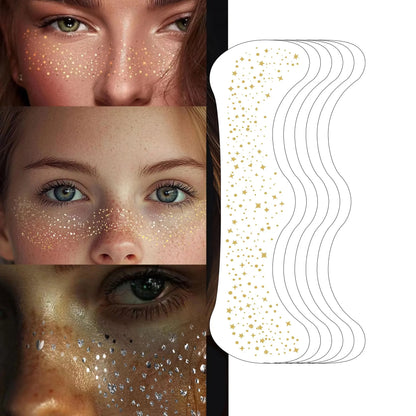 6Pcs Fake Freckle Stickers for Women Face Makeup